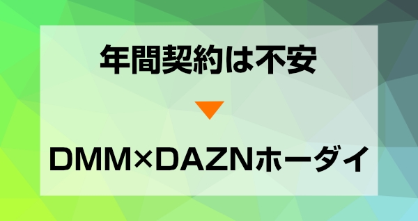 年間契約するのはちょっと