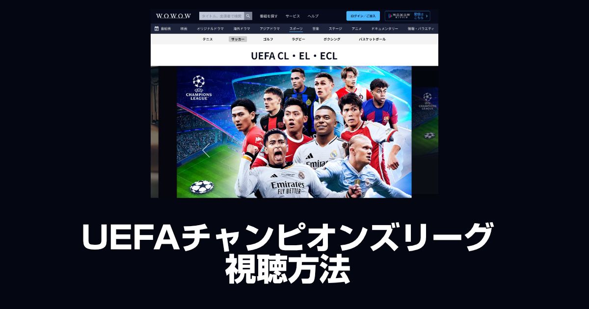 UEFAチャンピオンズリーグを見る方法!!2024-2025視聴方法まとめ!CL-ELのネットスケジュールなども掲載